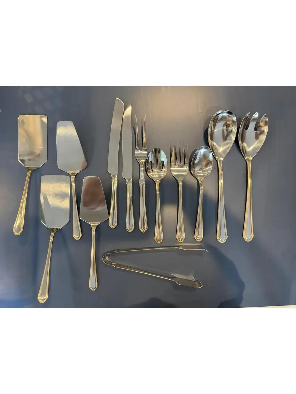 Hampton Silversmith Stainless Steel Flatware Serving Utensils Lot Of 13